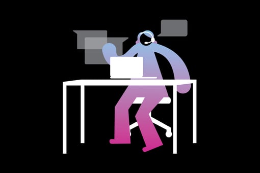 Illustration of contact center agent